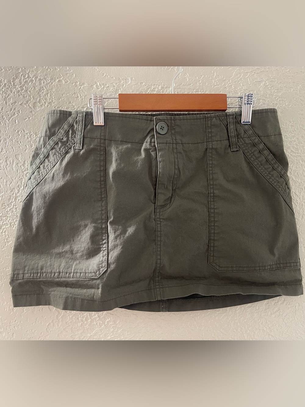 Y2K wild fable Olive Green Cargo Mini‎ Skirt Medium